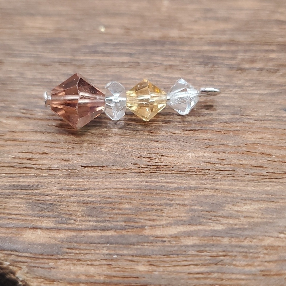 Swarovski crystal champagne drop pendant‎